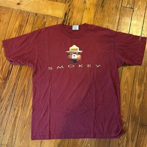 vintage smokey bear shirt 1990 only you XL forest service